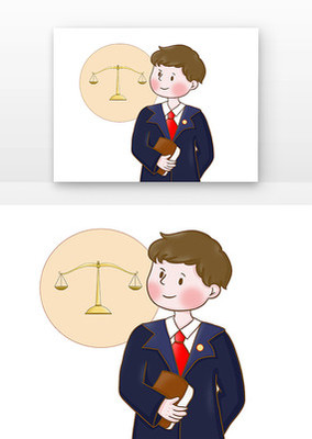 卡通法律咨詢日律師人物 用趣味傳遞法治精神